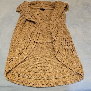 New Directions Women's Brown Sweater Poncho